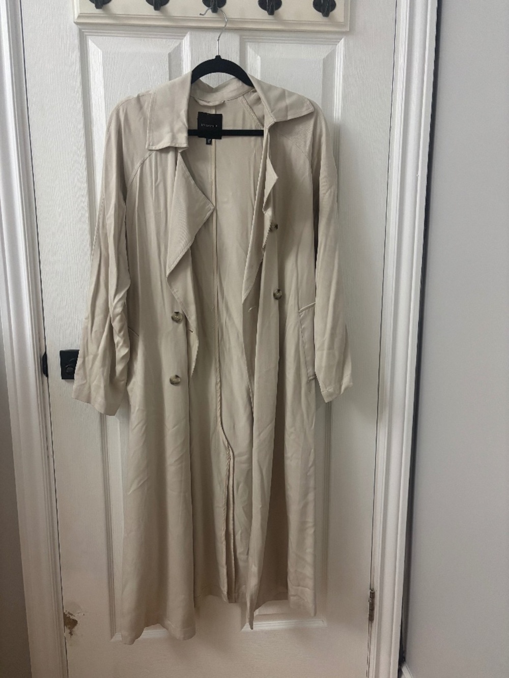 Dynamite Maxi Trench Jacket — Taupe